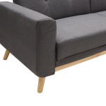 Καναπές-κρεβάτι Carmelo Pakoworld ανθρακί ύφασμα 214x80x86εκ Καναπές-κρεβάτι Carmelo Pakoworld ανθρακί ύφασμα 214x80x86εκ