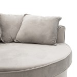 Πολυθρόνα-καναπές Ophelia pakoworld βελούδο γκρι 123x120x85εκ Πολυθρόνα-καναπές Ophelia pakoworld βελούδο γκρι 123x120x85εκ
