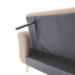 Καναπές-κρεβάτι Carmelo pakoworld με μπεζ-καφέ ύφασμα 214x80x86εκ Καναπές-κρεβάτι Carmelo pakoworld με μπεζ-καφέ ύφασμα 214x80x86εκ