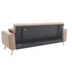 Καναπές-κρεβάτι Carmelo pakoworld με μπεζ-καφέ ύφασμα 214x80x86εκ Καναπές-κρεβάτι Carmelo pakoworld με μπεζ-καφέ ύφασμα 214x80x86εκ