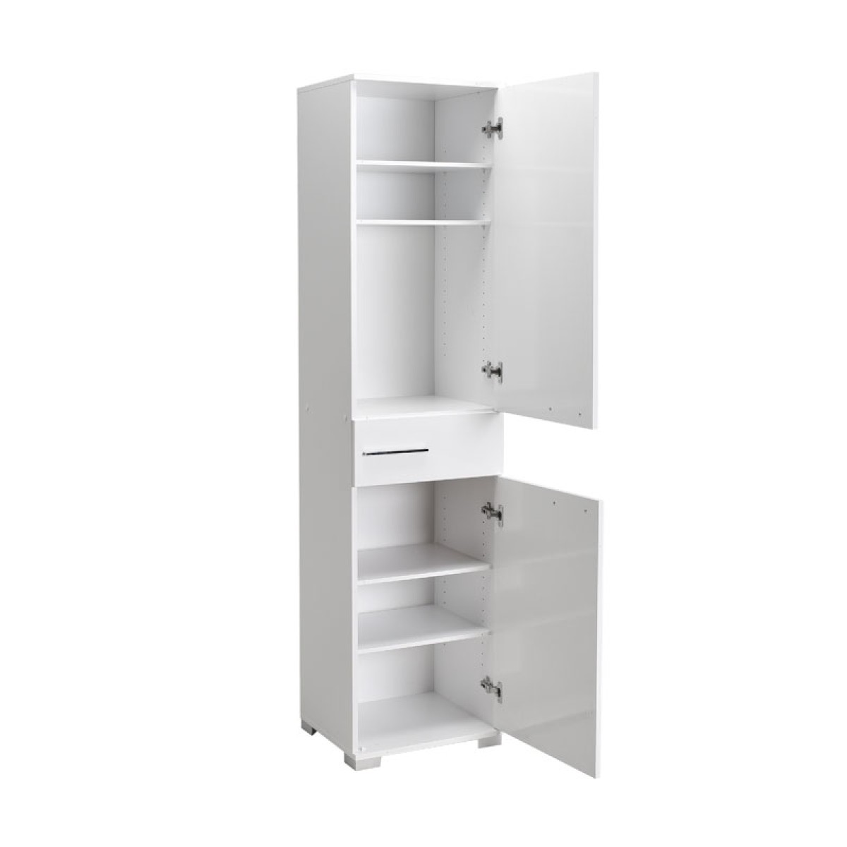 Ντουλάπα Chad pakoworld με συρτάρια λευκό gloss 45x40x188εκ Ντουλάπα Chad pakoworld με συρτάρια λευκό gloss 45x40x188εκ