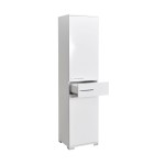 Ντουλάπα Chad pakoworld με συρτάρια λευκό gloss 45x40x188εκ Ντουλάπα Chad pakoworld με συρτάρια λευκό gloss 45x40x188εκ