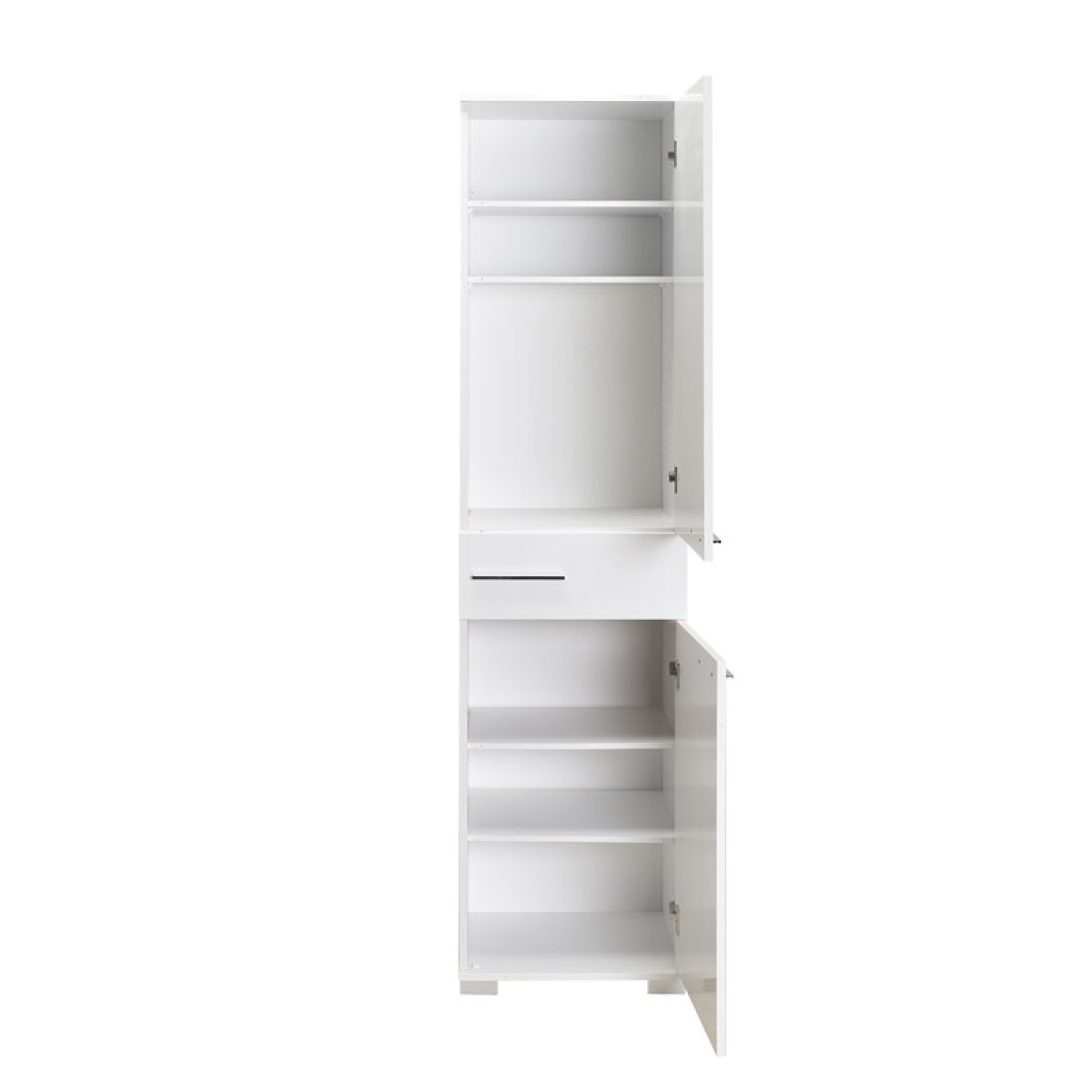 Ντουλάπα Chad pakoworld με συρτάρια λευκό gloss 45x40x188εκ Ντουλάπα Chad pakoworld με συρτάρια λευκό gloss 45x40x188εκ