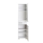 Ντουλάπα Chad pakoworld με συρτάρια λευκό gloss 45x40x188εκ Ντουλάπα Chad pakoworld με συρτάρια λευκό gloss 45x40x188εκ