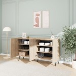 Μπουφές Kudro pakoworld σε oak απόχρωση 180x43x100εκ Μπουφές Kudro pakoworld σε oak απόχρωση 180x43x100εκ