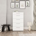 Συρταριέρα Lacci pakoworld σε λευκή απόχρωση 60x44x108εκ Συρταριέρα Lacci pakoworld σε λευκή απόχρωση 60x44x108εκ
