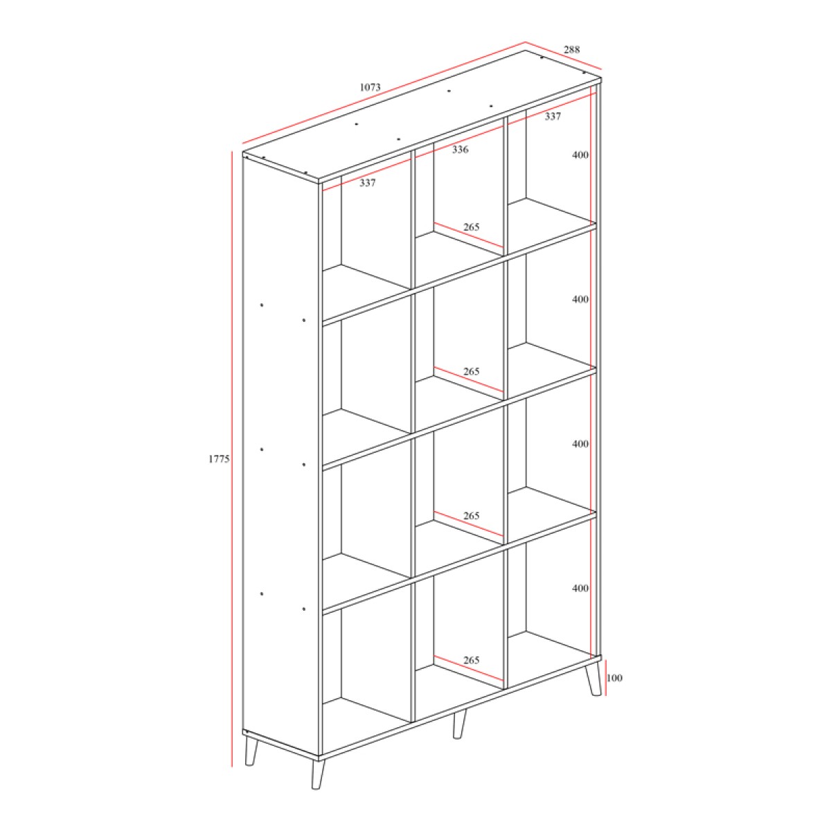 Βιβλιοθήκη FIRENZE pakoworld χρώμα sonoma 107x28,6x178εκ Βιβλιοθήκη FIRENZE pakoworld χρώμα sonoma 107x28,6x178εκ