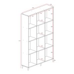 Βιβλιοθήκη FIRENZE pakoworld χρώμα sonoma 107x28,6x178εκ Βιβλιοθήκη FIRENZE pakoworld χρώμα sonoma 107x28,6x178εκ