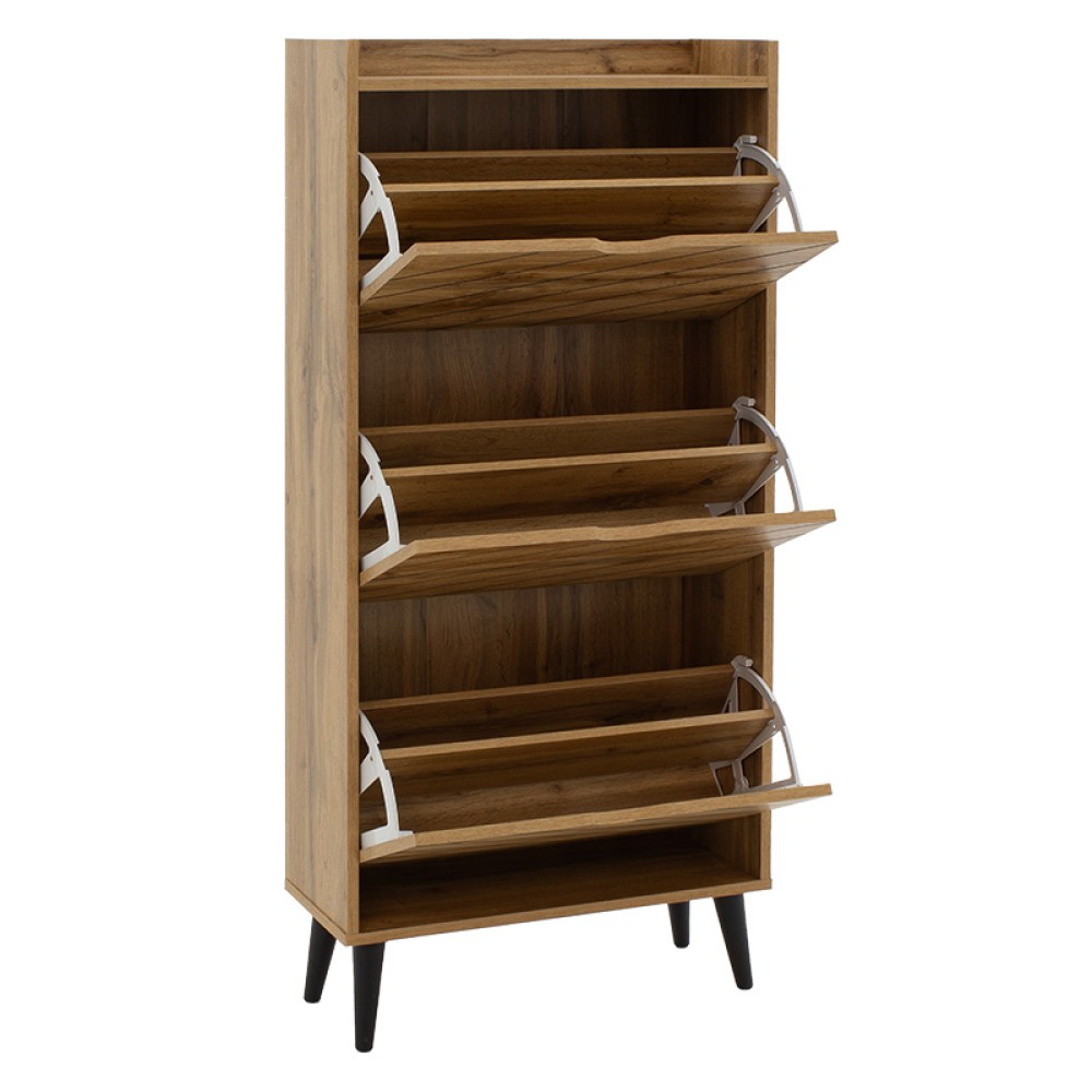 Παπουτσοθήκη Thelma pakoworld 12 ζεύγων sonoma 60x23.8x131.6εκ