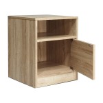 Κομοδίνο Foly pakoworld με ένα ντουλάπι sonoma 40x40x50εκ Κομοδίνο Foly pakoworld με ένα ντουλάπι sonoma 40x40x50εκ