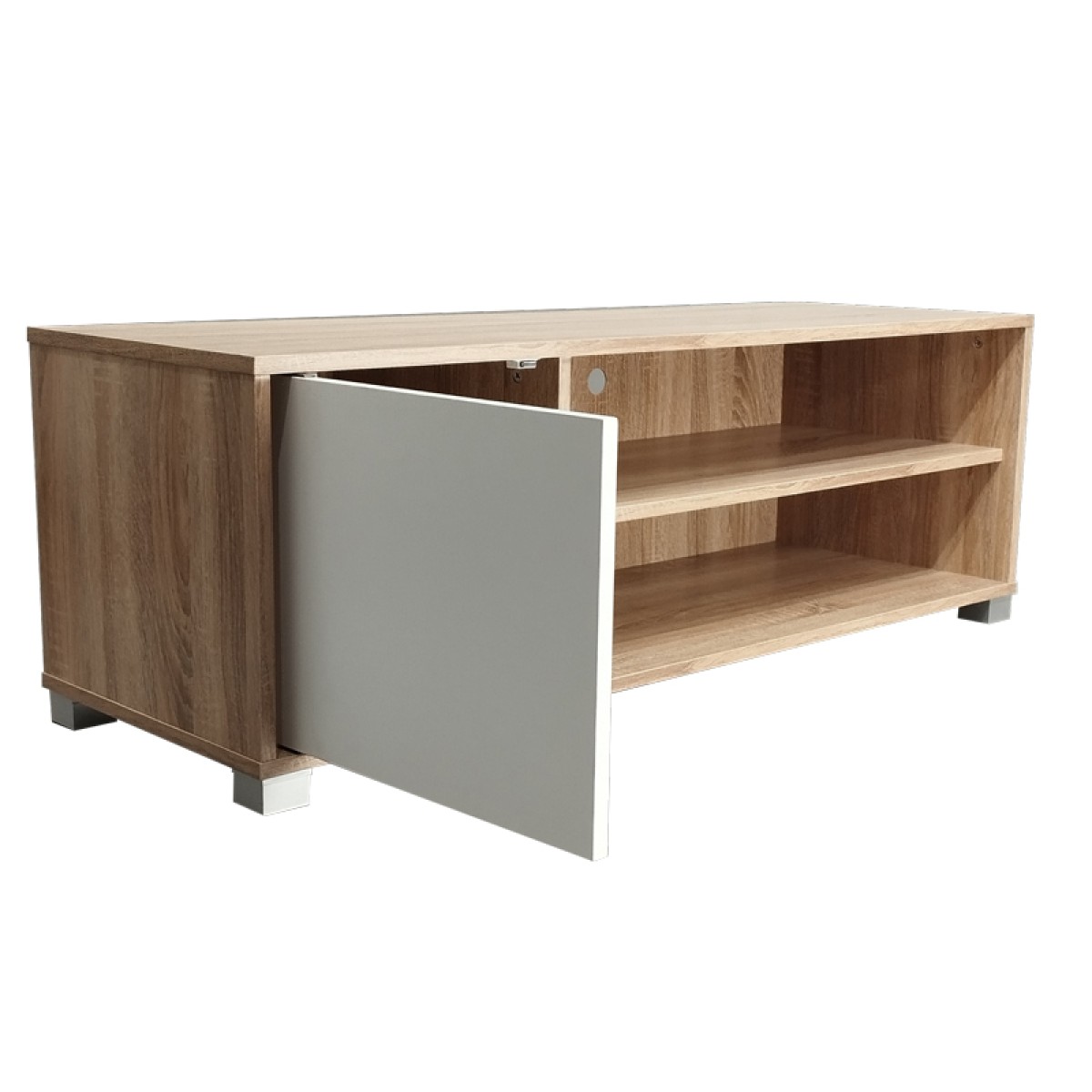 Έπιπλο τηλεόρασης Ellon pakoworld μελαμίνης sonoma-λευκό 120x40x41εκ. Έπιπλο τηλεόρασης Ellon pakoworld μελαμίνης sonoma-λευκό 120x40x41εκ.