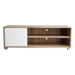 Έπιπλο τηλεόρασης Ellon pakoworld μελαμίνης sonoma-λευκό 120x40x41εκ. Έπιπλο τηλεόρασης Ellon pakoworld μελαμίνης sonoma-λευκό 120x40x41εκ.