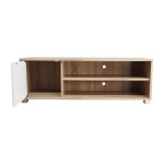 Έπιπλο τηλεόρασης Ellon pakoworld μελαμίνης sonoma-λευκό 120x40x41εκ. Έπιπλο τηλεόρασης Ellon pakoworld μελαμίνης sonoma-λευκό 120x40x41εκ.