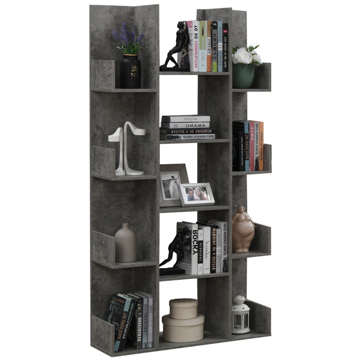 Βιβλιοθήκη Charles pakoworld μελαμίνης γκρι oak 90x31x182.5εκ Βιβλιοθήκη Charles pakoworld μελαμίνης γκρι oak 90x31x182.5εκ