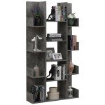 Βιβλιοθήκη Charles pakoworld μελαμίνης γκρι oak 90x31x182.5εκ Βιβλιοθήκη Charles pakoworld μελαμίνης γκρι oak 90x31x182.5εκ
