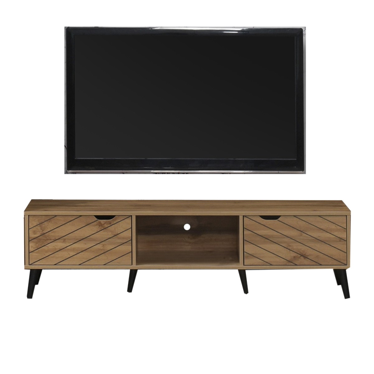 Έπιπλο τηλεόρασης Thelma pakoworld sonoma μελαμίνης 150x40x41.6εκ Έπιπλο τηλεόρασης Thelma pakoworld sonoma μελαμίνης 150x40x41.6εκ