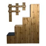 Έπιπλο εισόδου Nenich pakoworld σε sonoma απόχρωση 150x37x180εκ
