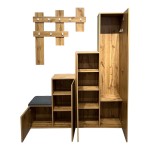 Έπιπλο εισόδου Nenich pakoworld σε sonoma απόχρωση 150x37x180εκ