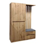 Έπιπλο εισόδου Zomie pakoworld σε oak απόχρωση 131x41.5x180.4εκ