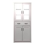 Βιτρίνα-ντουλάπα Nisso pakoworld σε λευκή απόχρωση 80x40x183.5εκ