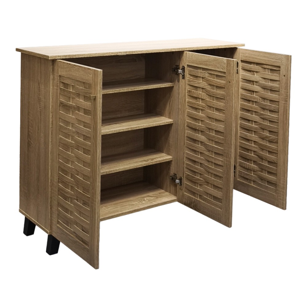 Παπουτσοθήκη-ντουλάπι Mantam pakoworld 16 ζεύγων sonoma 115.5x34x87εκ