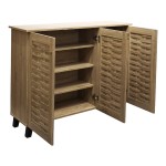 Παπουτσοθήκη-ντουλάπι Mantam pakoworld 16 ζεύγων sonoma 115.5x34x87εκ