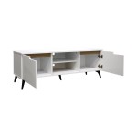 Έπιπλο τηλεόρασης Kemvio pakoworld  sonoma-λευκό 120x38x44εκ