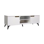 Έπιπλο τηλεόρασης Kemvio pakoworld  sonoma-λευκό 120x38x44εκ