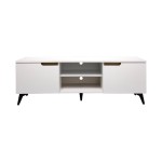 Έπιπλο τηλεόρασης Kemvio pakoworld  sonoma-λευκό 120x38x44εκ