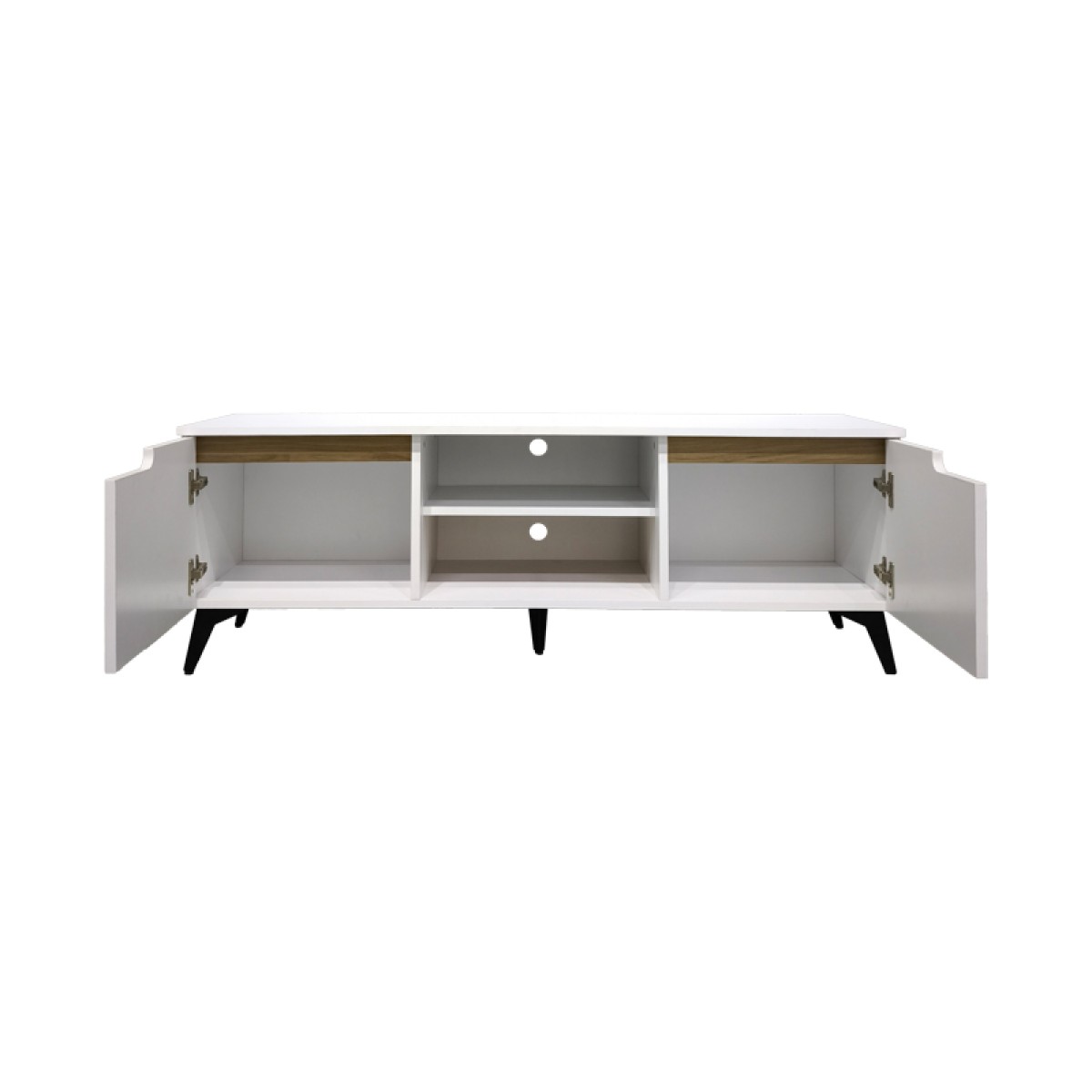Έπιπλο τηλεόρασης Kemvio pakoworld  sonoma-λευκό 120x38x44εκ