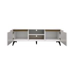 Έπιπλο τηλεόρασης Kemvio pakoworld  sonoma-λευκό 120x38x44εκ