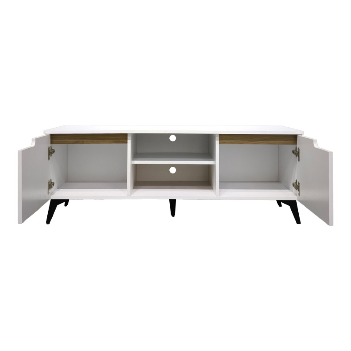 Έπιπλο τηλεόρασης Kemvio pakoworld  sonoma-λευκό 150x38x44εκ