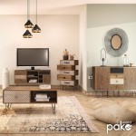 Έπιπλο τηλεόρασης Boho pakoworld καρυδί με μεταλλικά πόδια 120x39x64εκ Έπιπλο τηλεόρασης Boho pakoworld καρυδί με μεταλλικά πόδια 120x39x64εκ