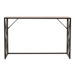 Κονσόλα Ivy pakoworld χρώμα καρυδί-μαύρο 120x35x75εκ