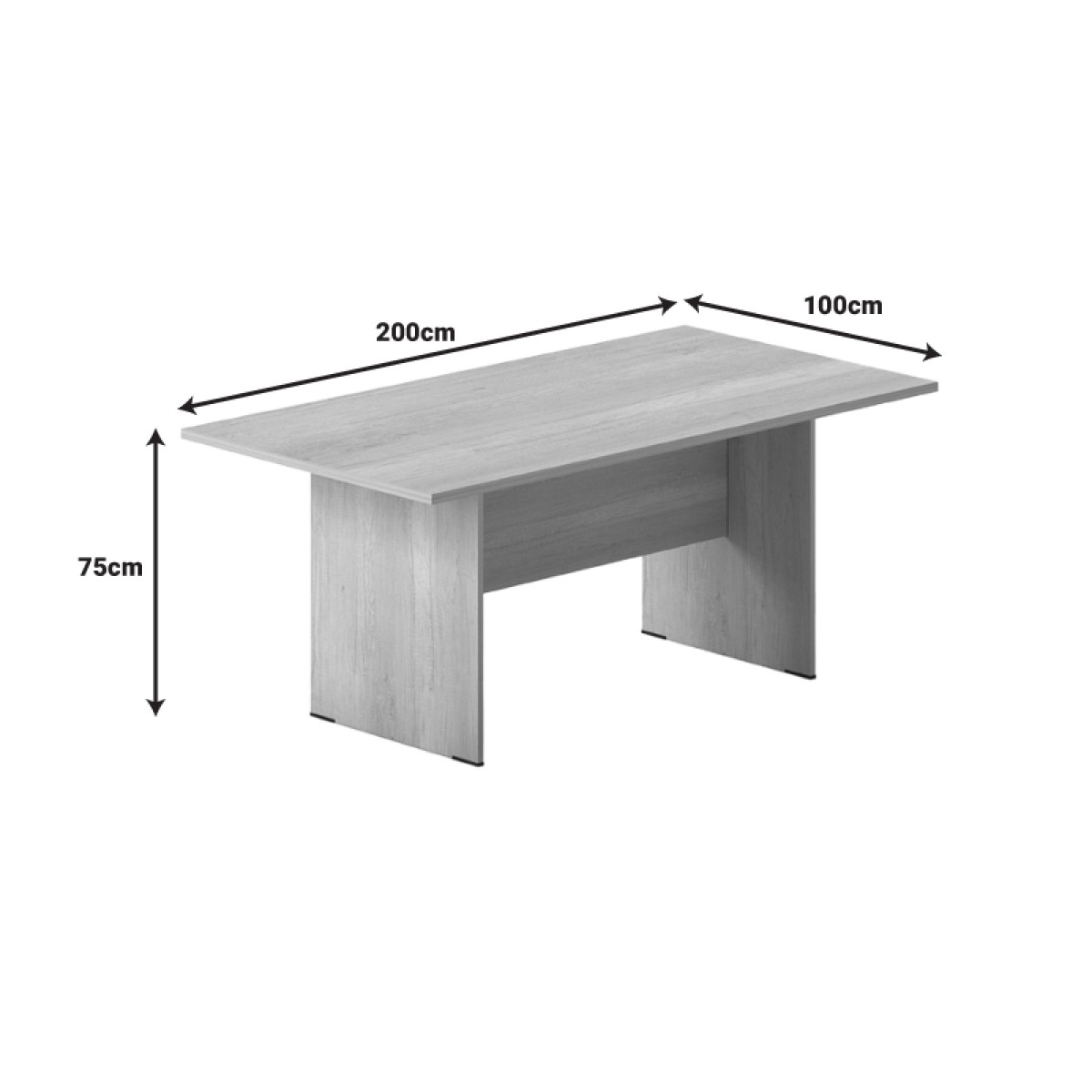 Τραπέζι συνεδριάσεων Amazon pakoworld σε oak απόχρωση 200x100x75εκ Τραπέζι συνεδριάσεων Amazon pakoworld σε oak απόχρωση 200x100x75εκ