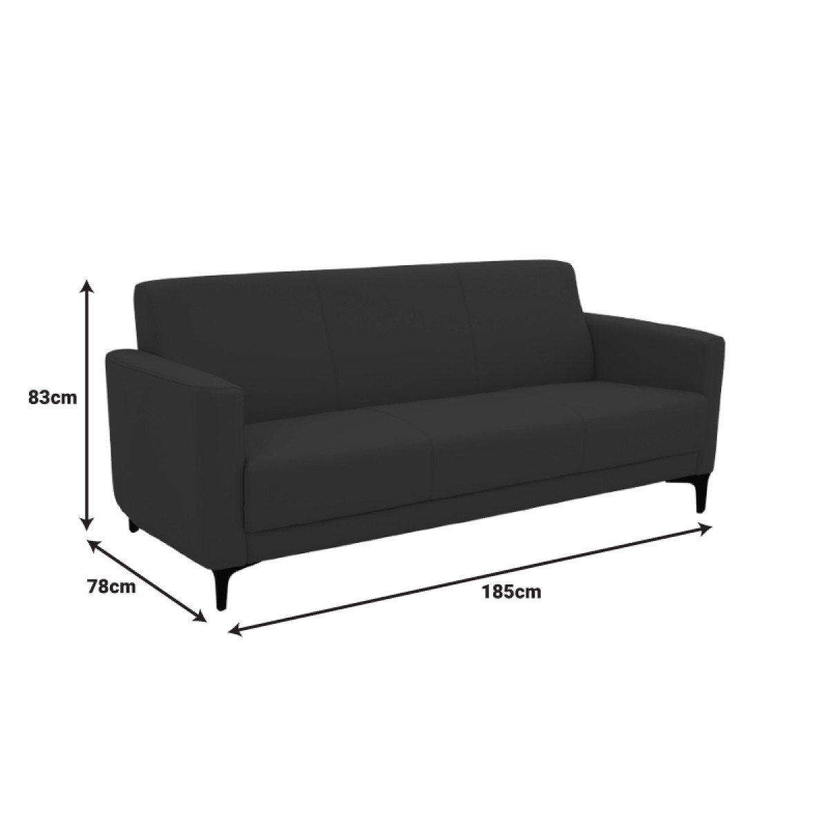 Καναπές τριθέσιος Sidica pakoworld PU σε μπεζ απόχρωση 185x82x81εκ Καναπές τριθέσιος Sidica pakoworld PU σε μπεζ απόχρωση 185x82x81εκ