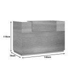 Γραφείο reception Lotus pakoworld σε χρώμα φυσικό 140x70x110εκ