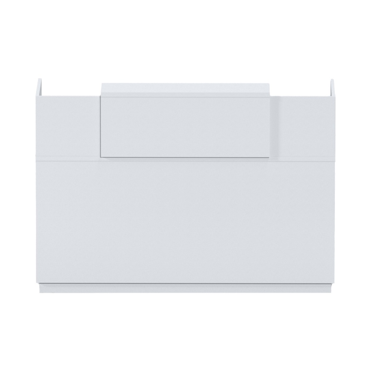 Γραφείο reception Lotus pakoworld σε λευκή απόχρωση 140x70x110εκ