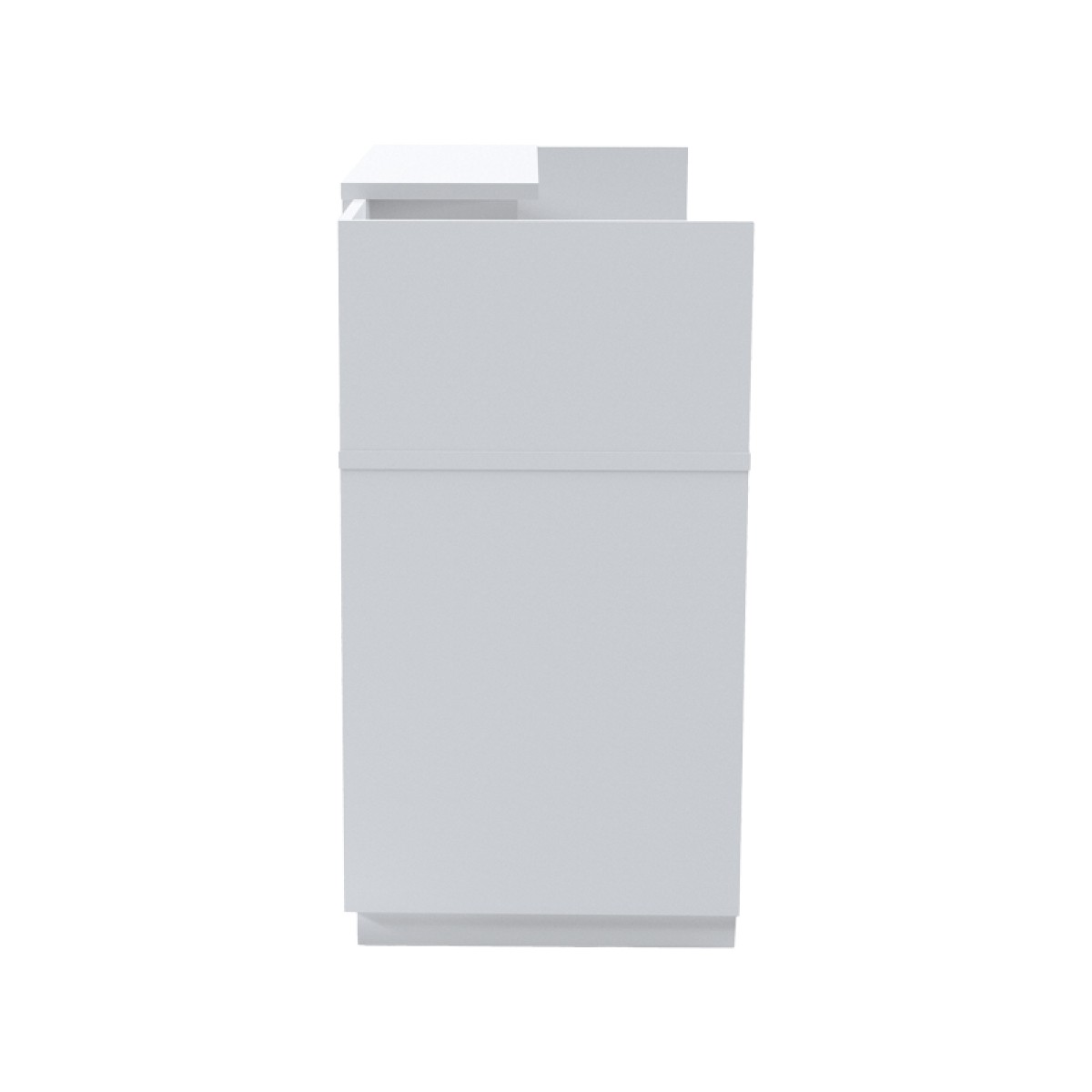 Γραφείο reception Lotus pakoworld σε λευκή απόχρωση 140x70x110εκ