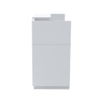 Γραφείο reception Lotus pakoworld σε λευκή απόχρωση 140x70x110εκ