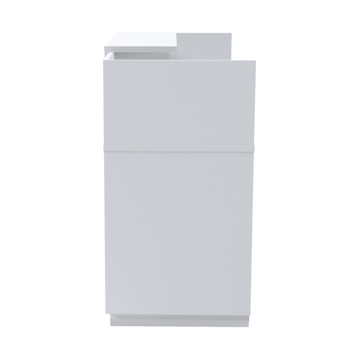 Γραφείο reception Lotus pakoworld σε λευκή απόχρωση 180x70x110εκ