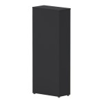 Ντουλάπα γραφείου επαγγελματική με γυάλινες πόρτες Lotus pakoworld σε φυσική-ανθρακί απόχρωση 80x40x200εκ