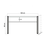 Κονσόλα PWF-0241 pakoworld χρώμα πεύκου-μαύρο 140x35x80εκ Κονσόλα PWF-0241 pakoworld χρώμα πεύκου-μαύρο 140x35x80εκ