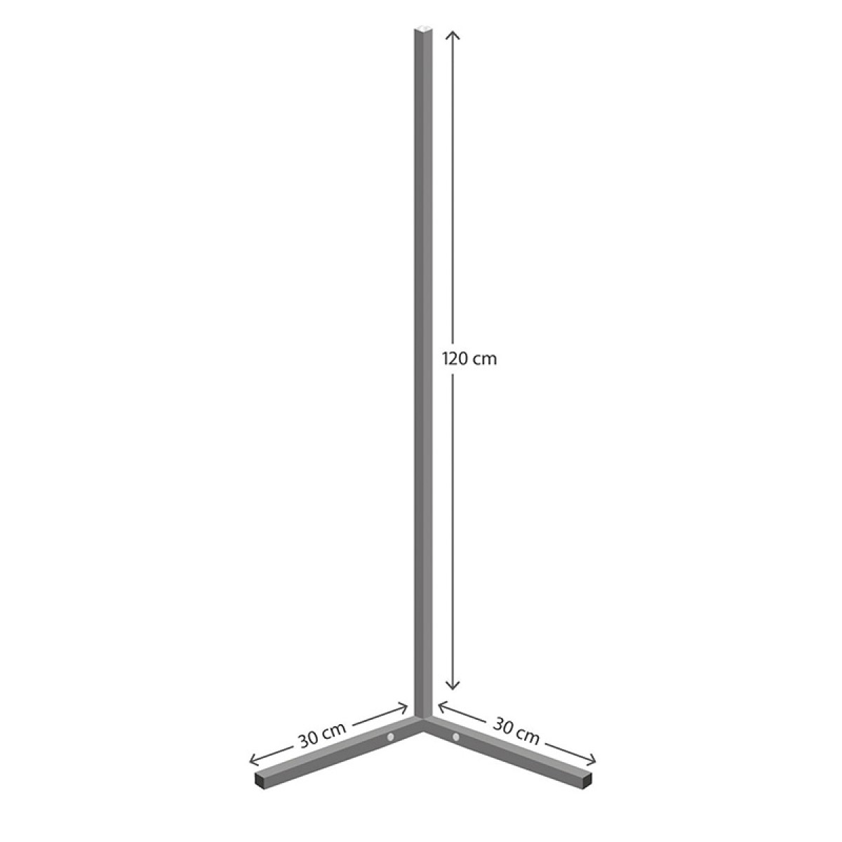 Φωτιστικό δαπέδου Esthetic pakoworld LED μαύρο 30x2x120εκ Φωτιστικό δαπέδου Esthetic pakoworld LED μαύρο 30x2x120εκ