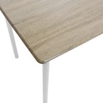 Τραπεζαρία Roza pakoworld σετ 5τμχ χρώμα sonoma - πόδια λευκό gloss 120x70x75εκ Τραπεζαρία Roza pakoworld σετ 5τμχ χρώμα sonoma - πόδια λευκό gloss 120x70x75εκ