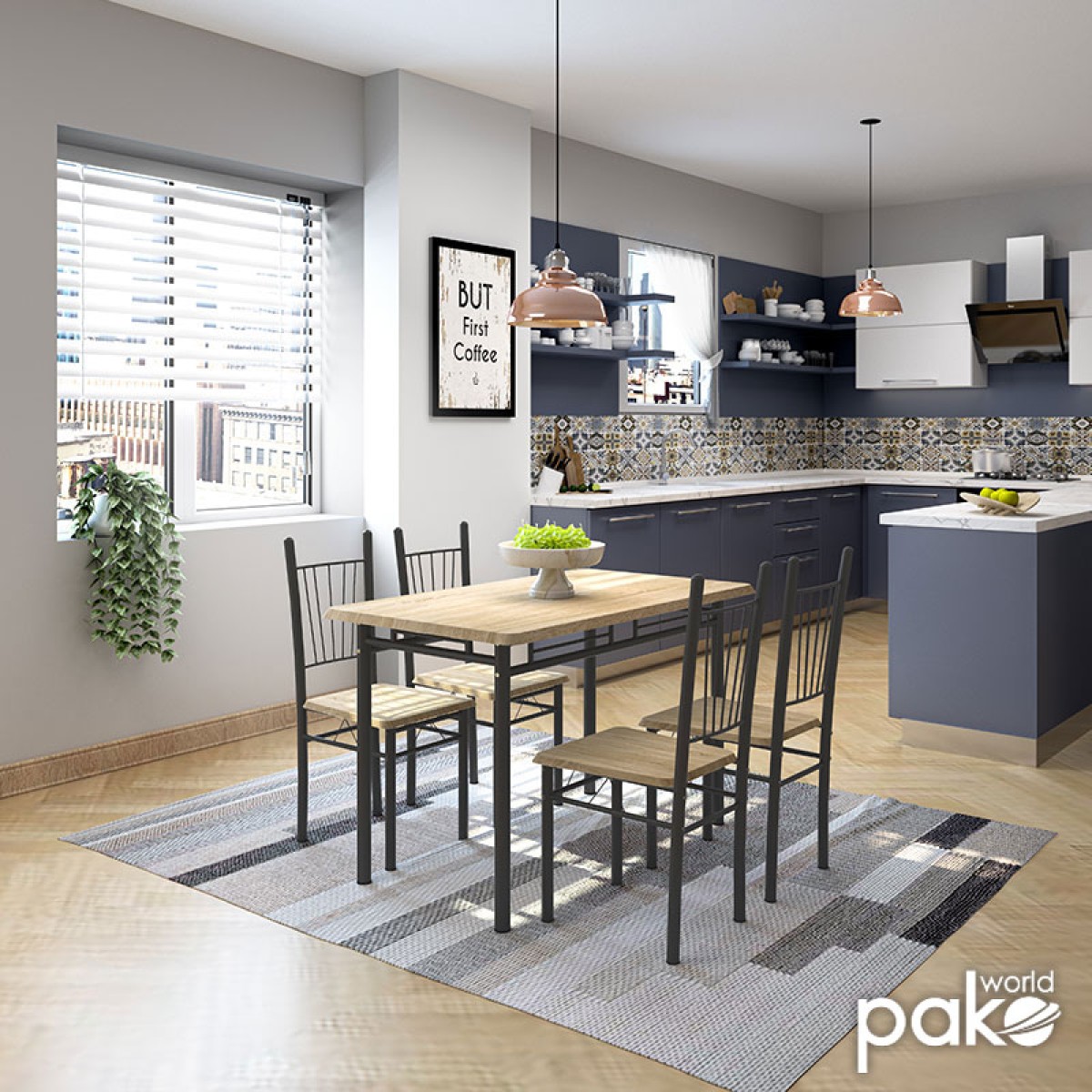 Τραπεζαρία Roza pakoworld σετ 5τμχ χρώμα sonoma - πόδια ανθρακί σφυρήλατο 120x70x75εκ Τραπεζαρία Roza pakoworld σετ 5τμχ χρώμα sonoma - πόδια ανθρακί σφυρήλατο 120x70x75εκ