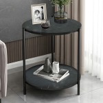 Βοηθητικό τραπέζι Rhythm MDF μαύρο μαρμάρου-μαύρο Φ48x60cm Βοηθητικό τραπέζι Rhythm MDF μαύρο μαρμάρου-μαύρο Φ48x60cm