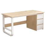 Γραφείο Salto pakoworld με συρταριέρα MDF φυσικό-λευκό 120x48x74εκ Γραφείο Salto pakoworld με συρταριέρα MDF φυσικό-λευκό 120x48x74εκ