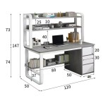Γραφείο Soco pakoworld με ραφιέρα-MDF γκρι-λευκό 120x50x147εκ Γραφείο Soco pakoworld με ραφιέρα-MDF γκρι-λευκό 120x50x147εκ