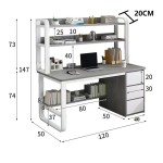 Γραφείο Soco pakoworld με ραφιέρα-MDF φυσικό-λευκό 120x50x147εκ Γραφείο Soco pakoworld με ραφιέρα-MDF φυσικό-λευκό 120x50x147εκ
